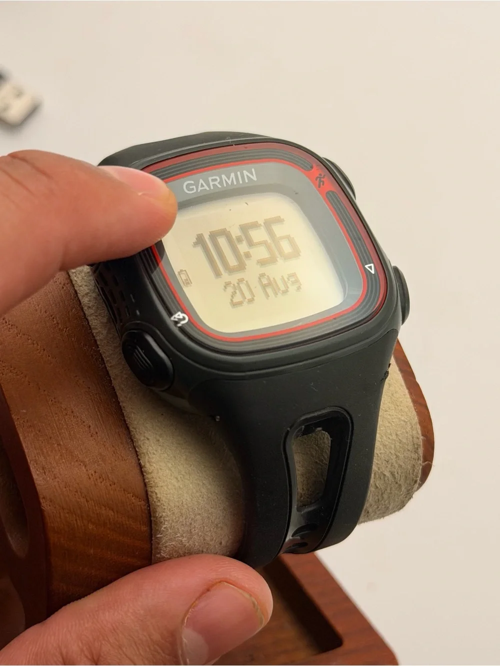 Garmin Forerunner 10, Large, Tested, Charger Included, Smartwatch, Black/Red